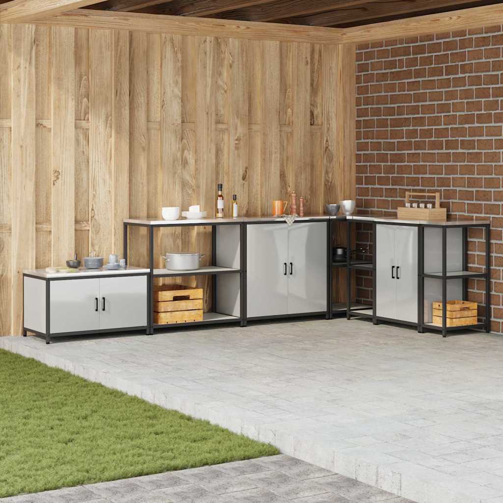 Küchenlageregal mit Regal Silber Galvanisierter Stahl