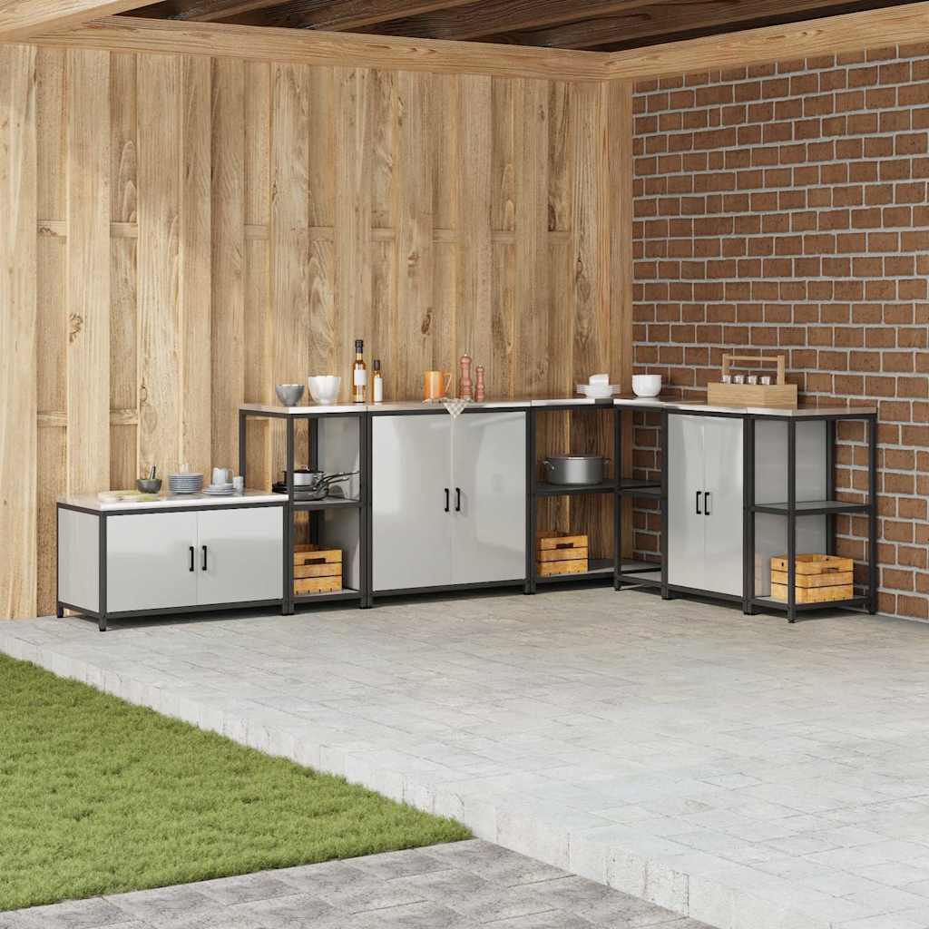 Küchenlageregal mit Regal Silber Galvanisierter Stahl