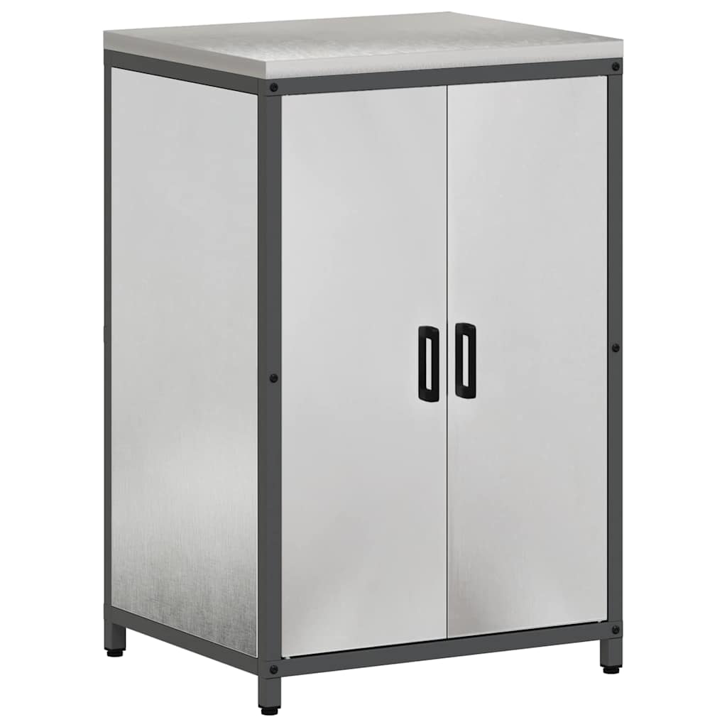 Küchenlagerregal mit Regal mit Speicher Silber Edelstahl