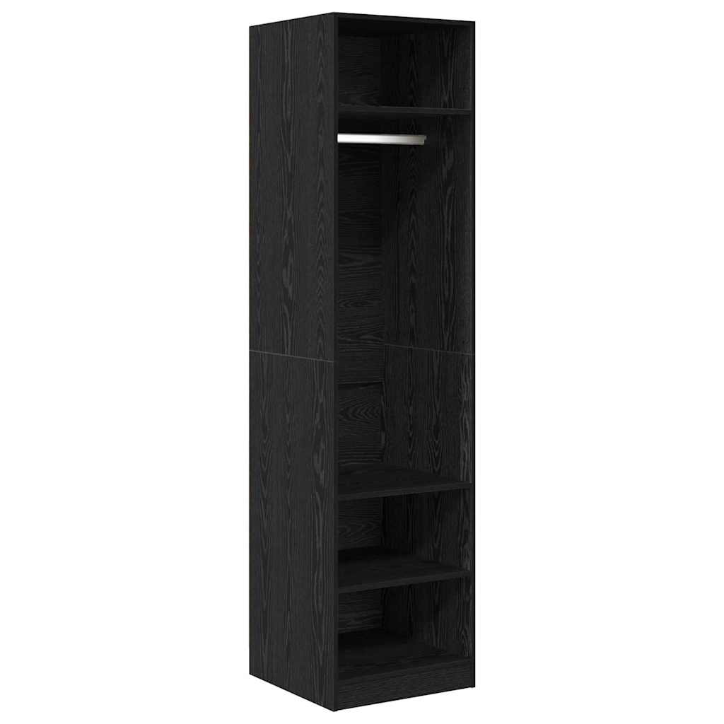 Kleiderschrank mit Regal Schwarze Eiche Holzwerkstoff