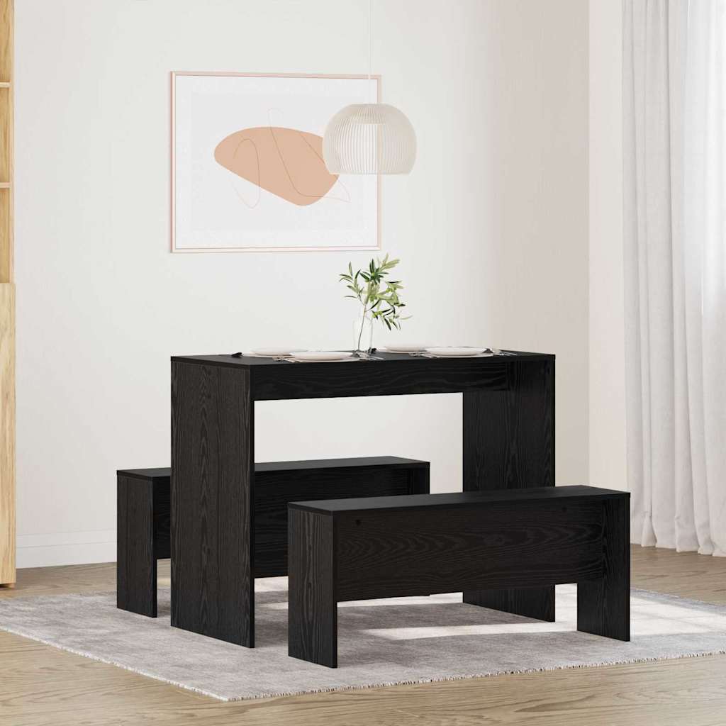 Essgruppe 2 pcs Schwarze Eiche 97 x 47 x 75 cm Holzwerkstoff