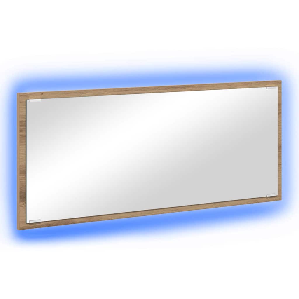 Spiegel Eiche handwerklich 90 x 8.5 x 37 cm Holzwerkstoff