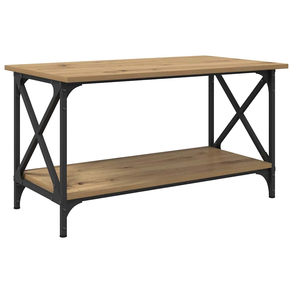 Couchtisch Eiche handwerklich 80 x 45 x 45.5 cm Holzwerkstoff