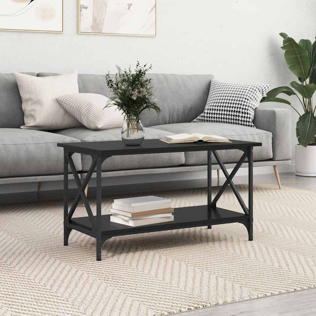 Couchtisch Schwarze Eiche 80 x 45 x 45.5 cm Holzwerkstoff