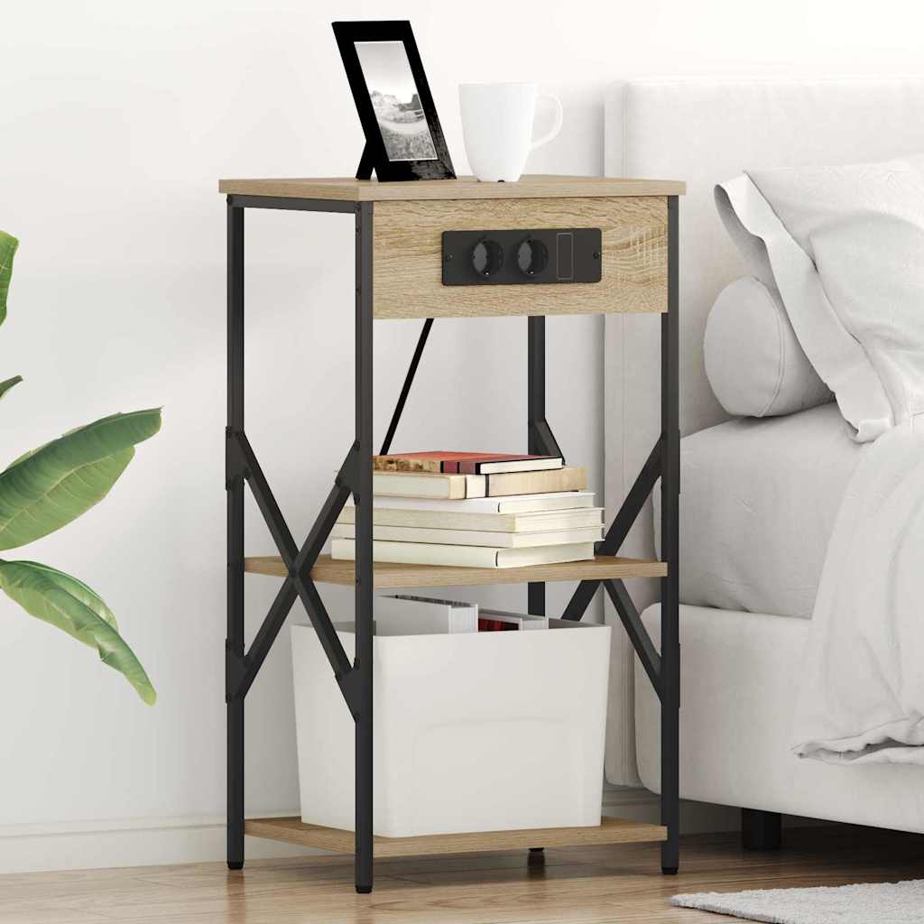 Nachttische 2 pcs Sonoma Eiche 41 x 31 x 76 cm Holzwerkstoff