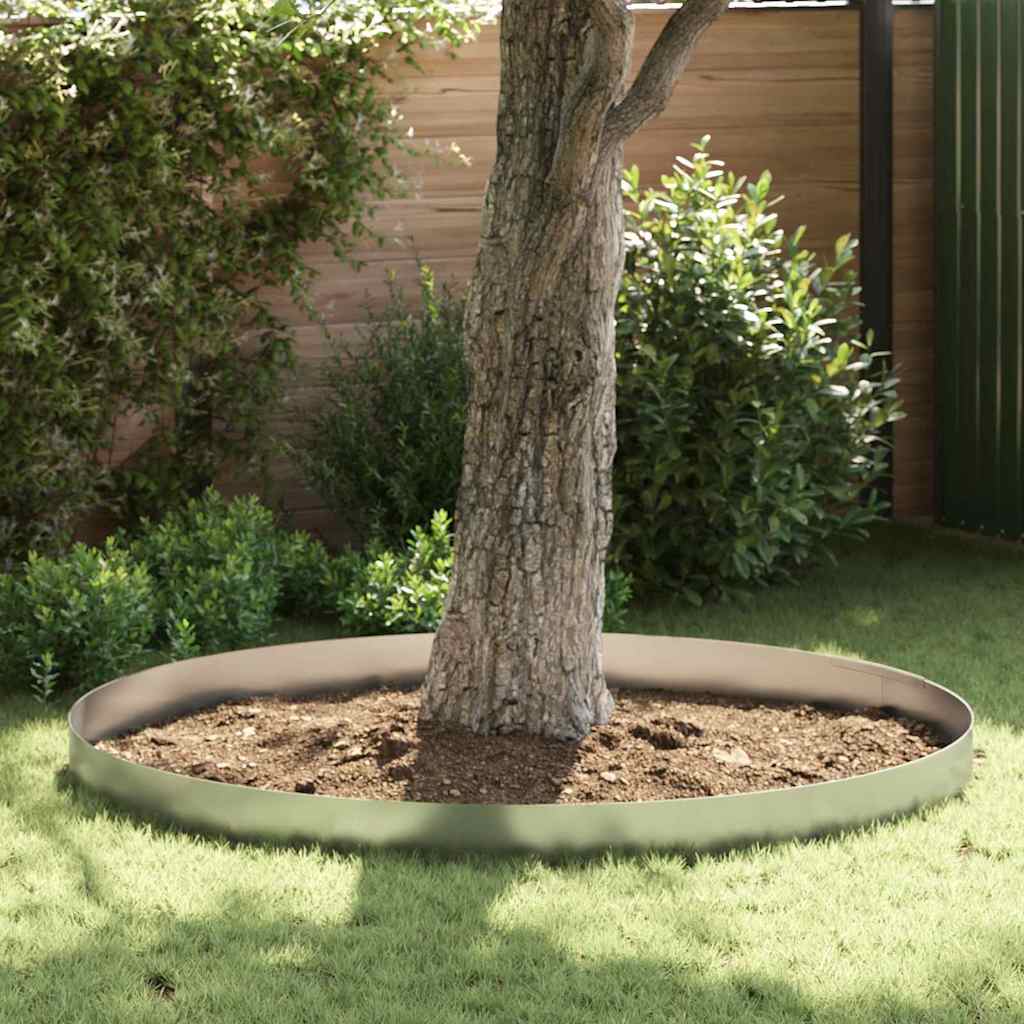 Rasenrand 4 pcs Silber 450 x 20 cm Verzinkter Stahl