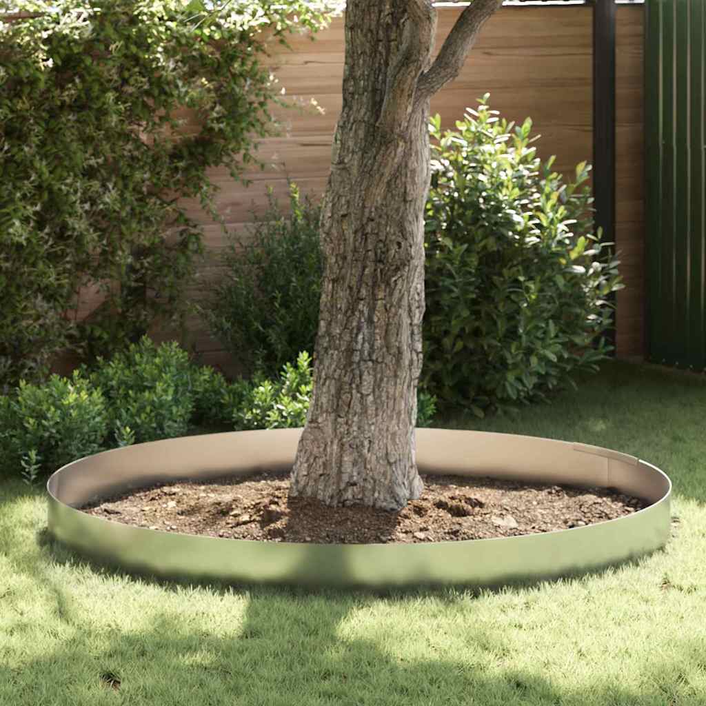 Rasenrand 4 pcs Silber 450 x 25 cm Verzinkter Stahl