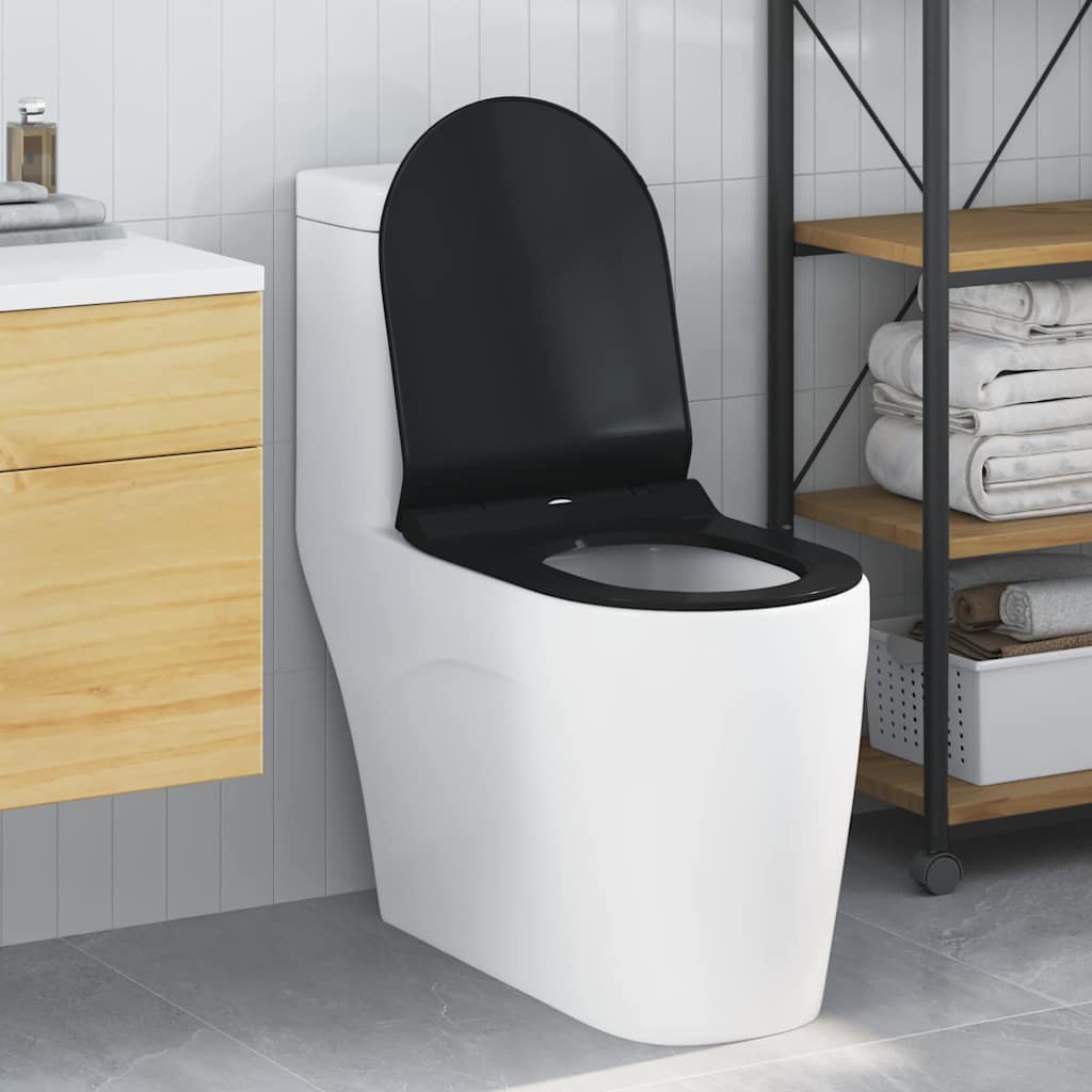 Toilettensitz Schwarz 48,5 x 36 x 5 cm Polypropylen