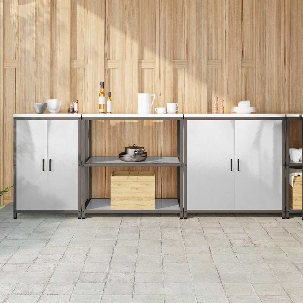 Küchenlager-Set Other 3 pcs Silber 240 x 50 x 92 cm Edelstahl