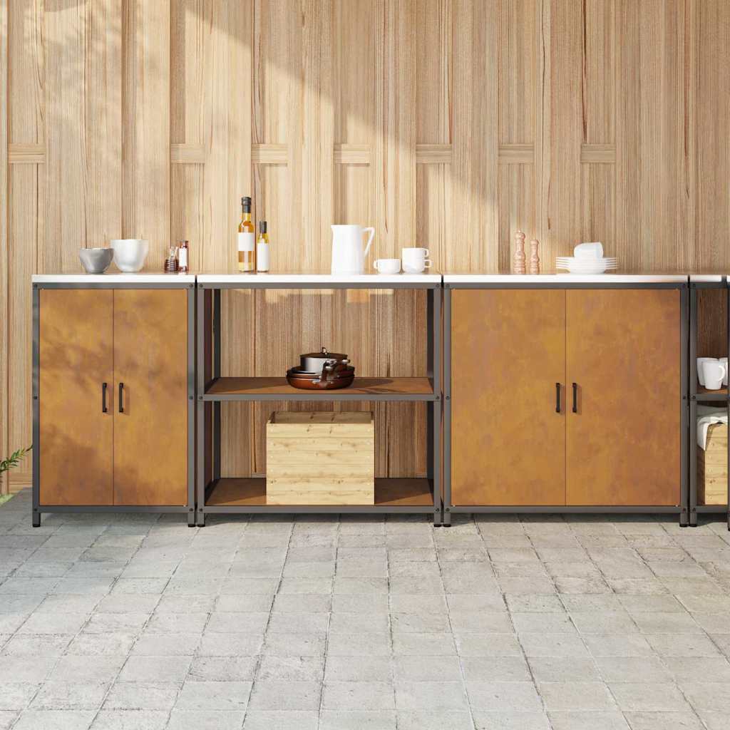 Küchenlager-Set mit Regal Other 3 pcs Rostig 240 x 50 x 92 cm