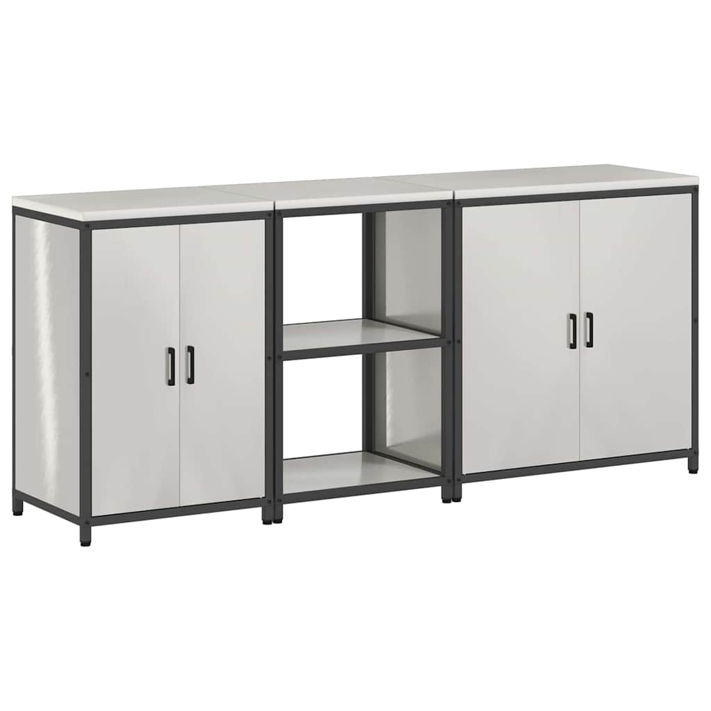 Küchenlager-Set Other 3 pcs Silber 210 x 50 x 92 cm Edelstahl