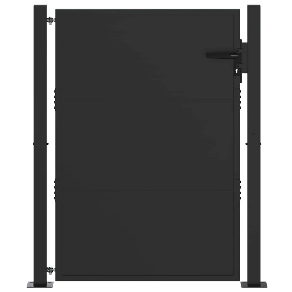 Gartentor, Gartentor 105x200 cm Cortenstahl mit Schloss Schwarz