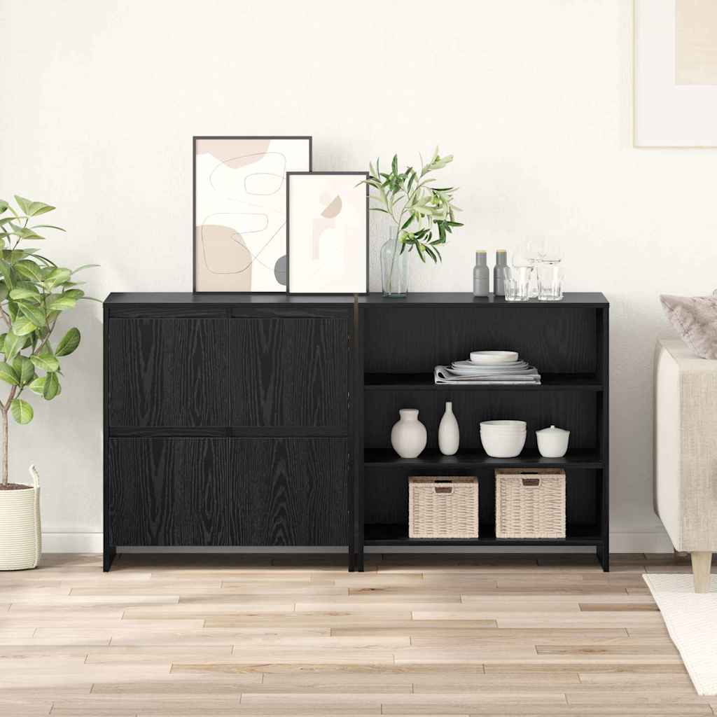 Sideboards 2 pcs Schwarze Eiche 70 x 41 x 75 cm Holzwerkstoff