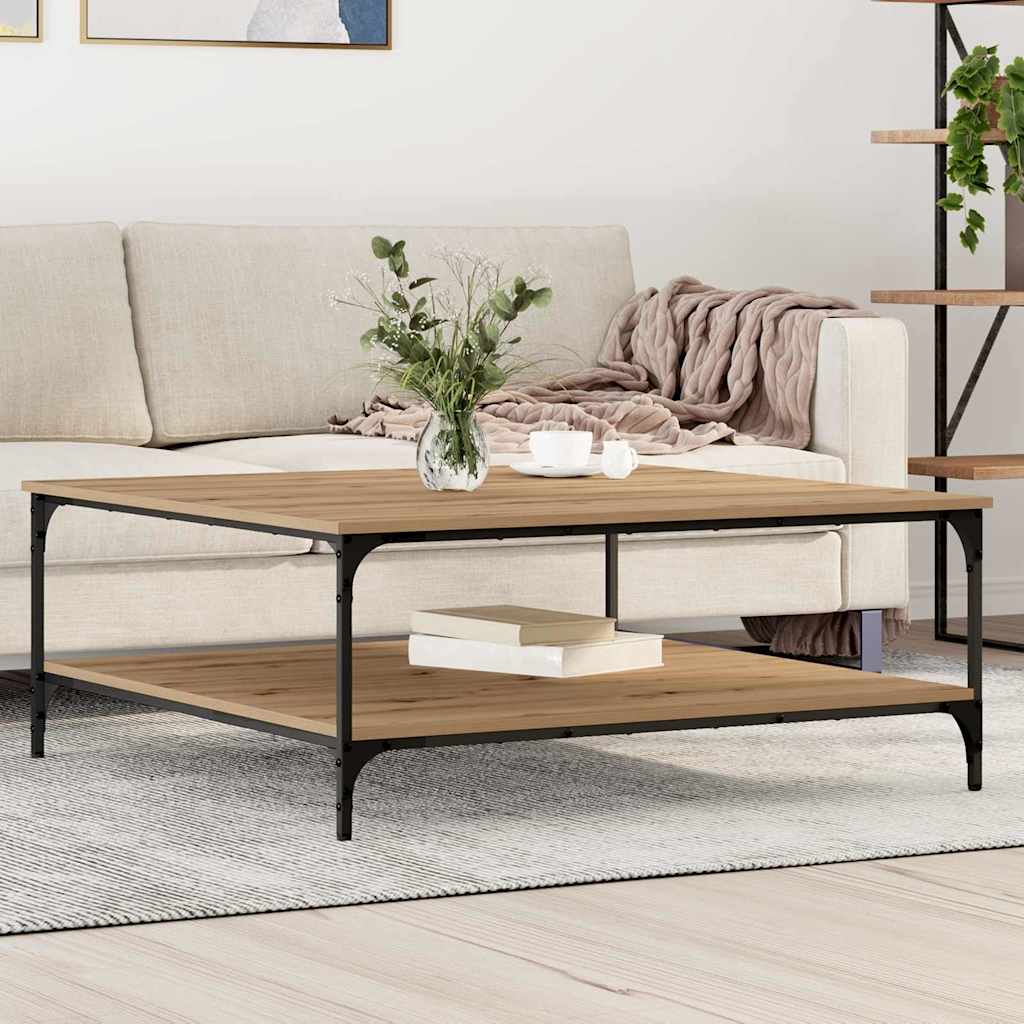 Couchtisch Eiche handwerklich 100 x 100 x 40 cm Holzwerkstoff