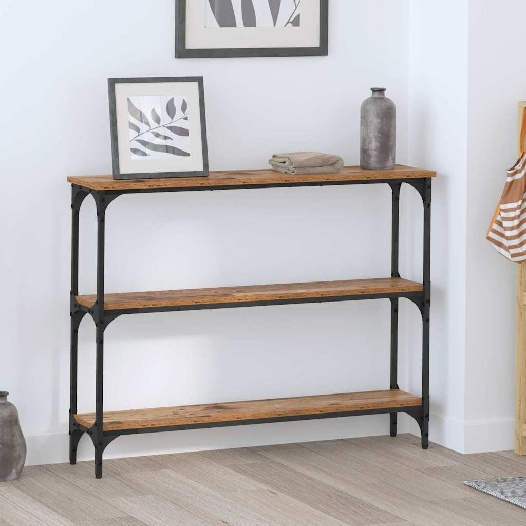 Konsolentisch Altholz 100 x 22,5 x 75 cm Holzwerkstoff