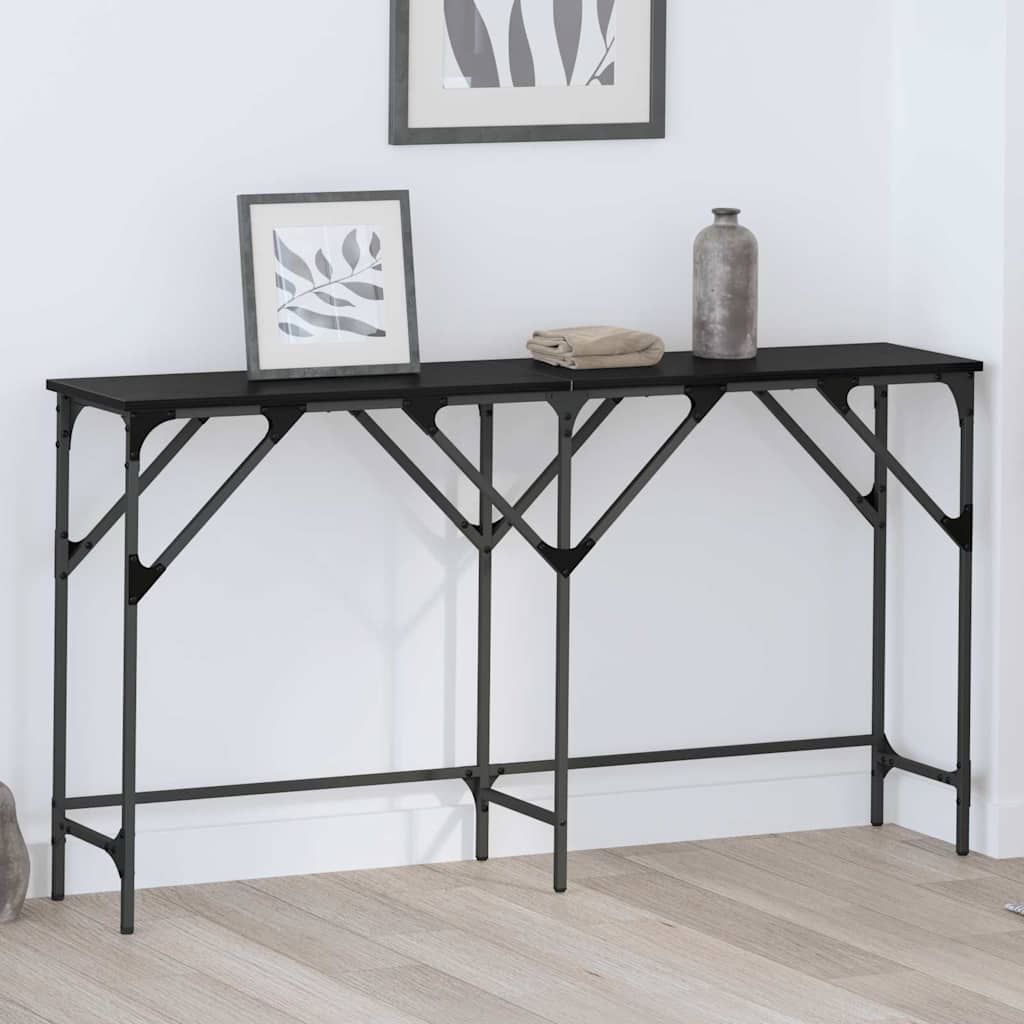 Konsolentisch Schwarze Eiche 140 x 29 x 75 cm Holzwerkstoff