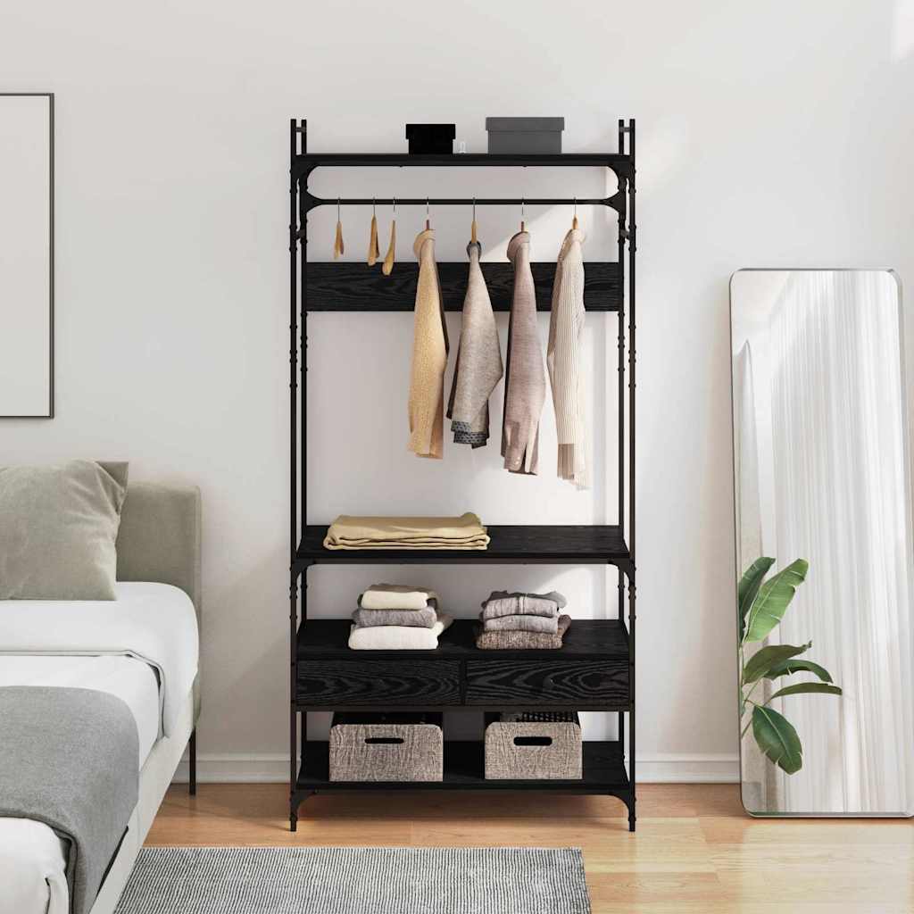 Kleiderschrank Schwarze Eiche 89 x 39 x 184.5 cm Holzwerkstoff
