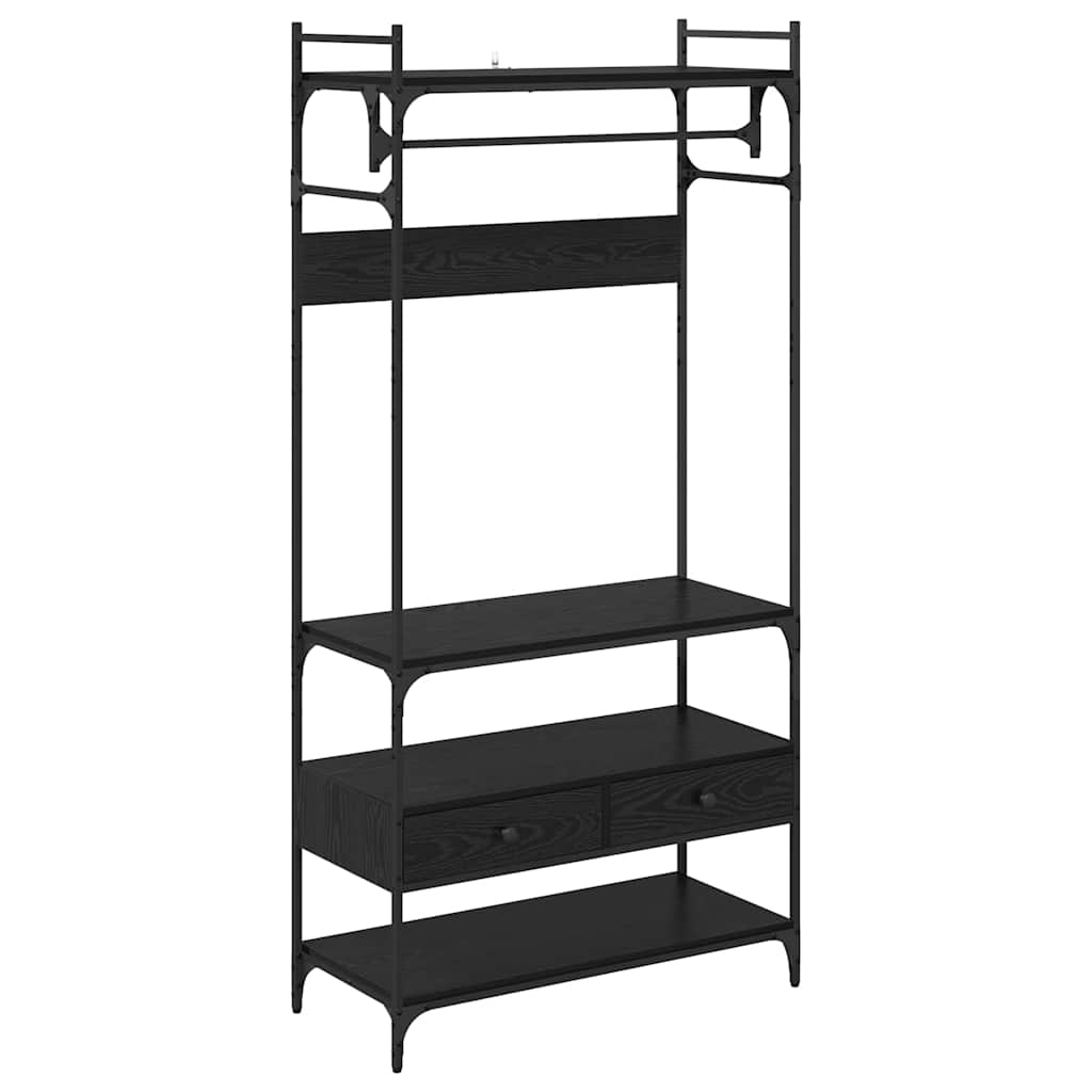 Kleiderschrank Schwarze Eiche 89 x 39 x 184.5 cm Holzwerkstoff