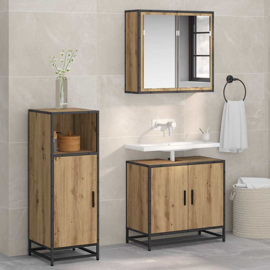 Badezimmer Schrank Eiche handwerklich 35 x 37,5 x 100 cm