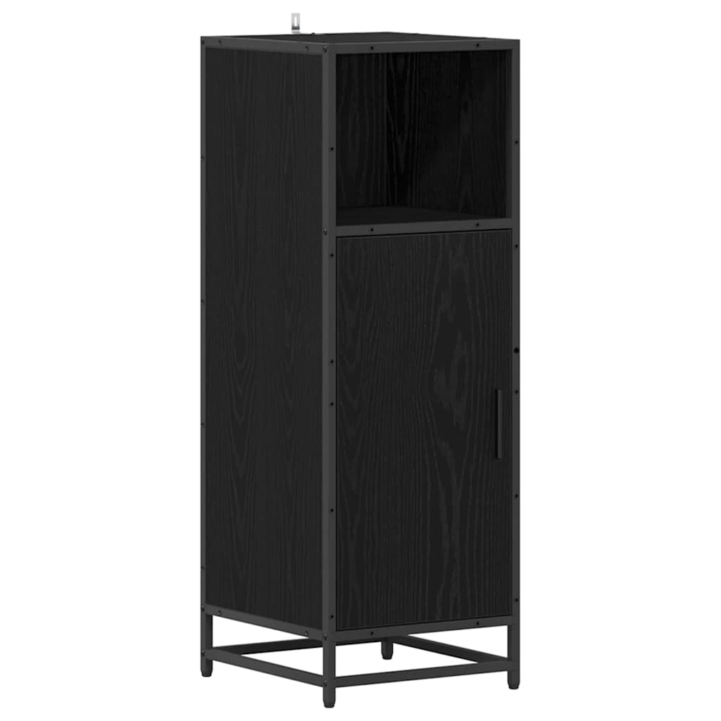 Badezimmer Schrank mit Tür Schwarze Eiche 35 x 37,5 x 100 cm