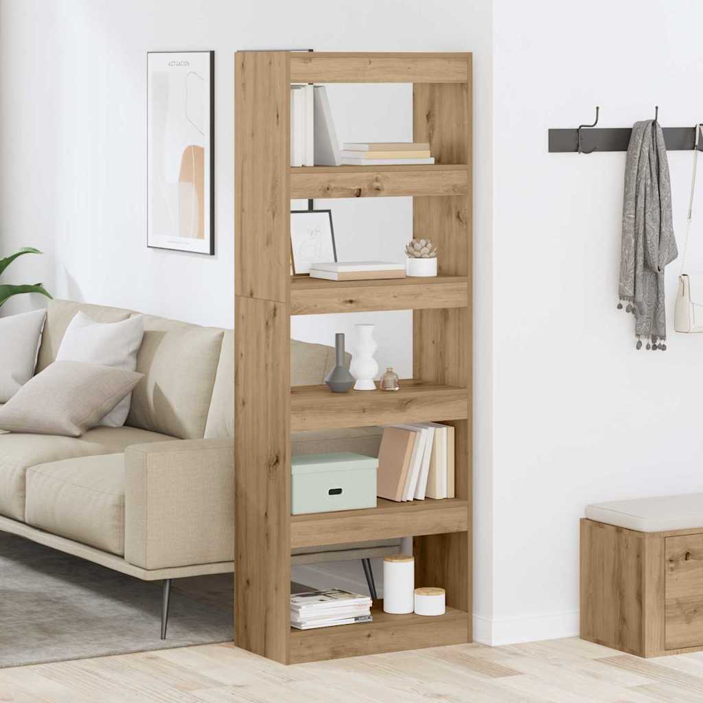 Bücherregal Eiche handwerklich 60 x 30 x 166 cm Holzwerkstoff