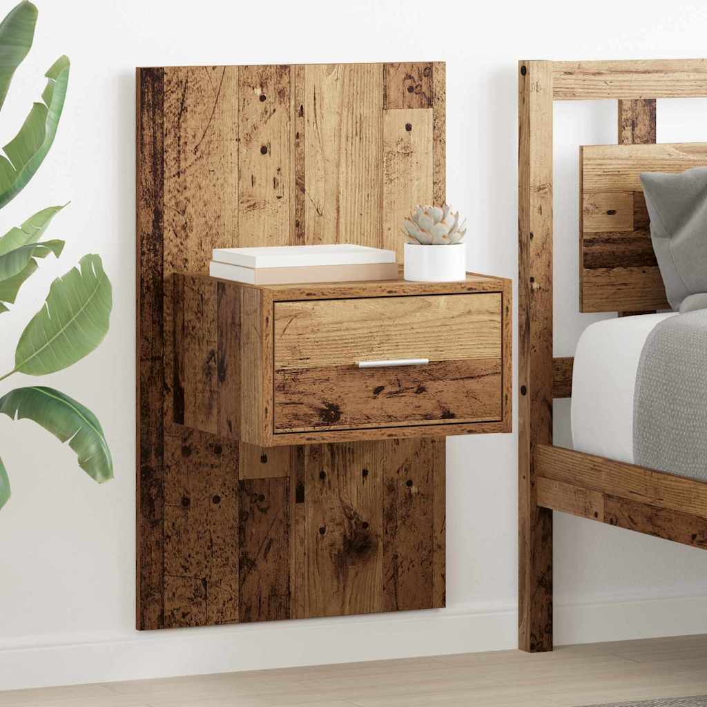 Bettschrank 2 pcs Altholz 48,5 x 32,5 x 80 cm Holzwerkstoff
