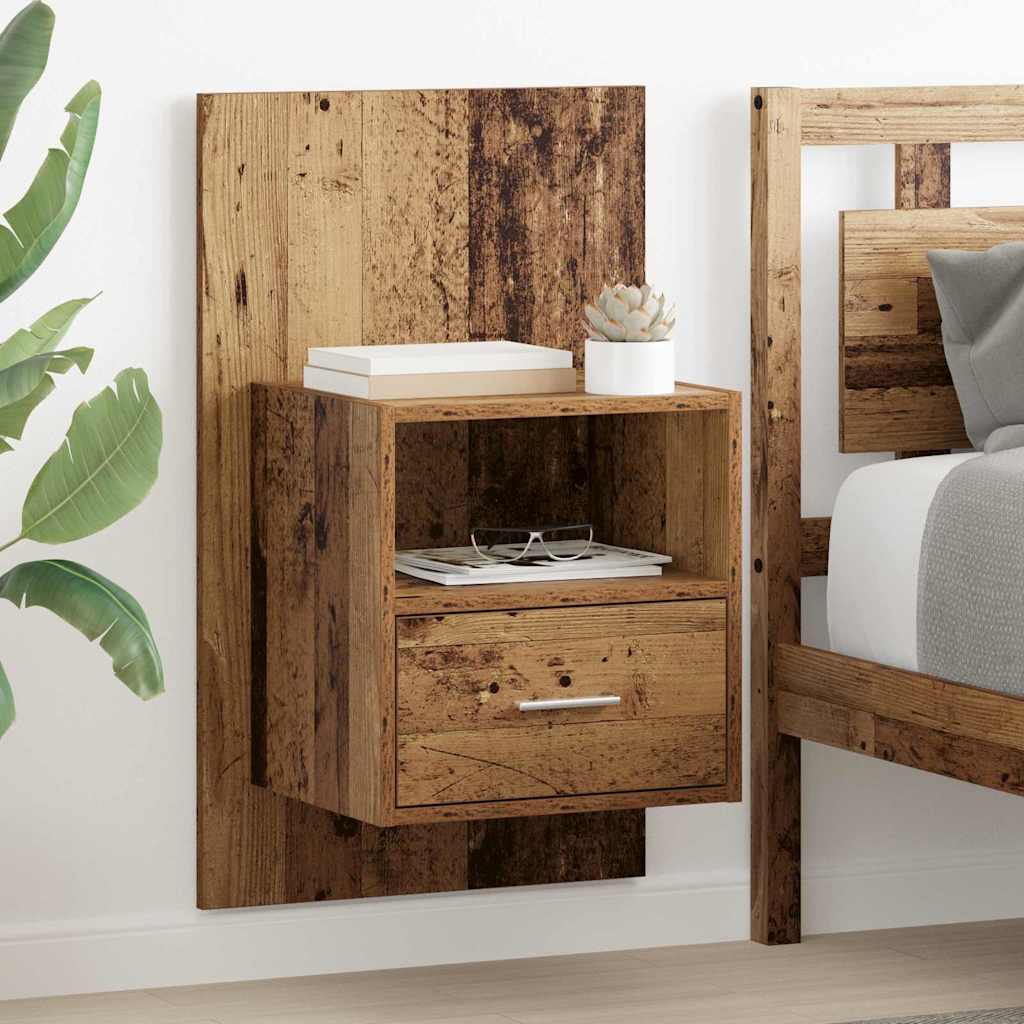Bettschrank 2 pcs Altholz 48,5 x 32,5 x 80 cm Holzwerkstoff