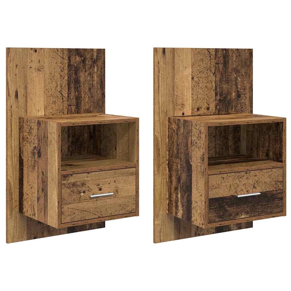 Bettschrank 2 pcs Altholz 48,5 x 32,5 x 80 cm Holzwerkstoff