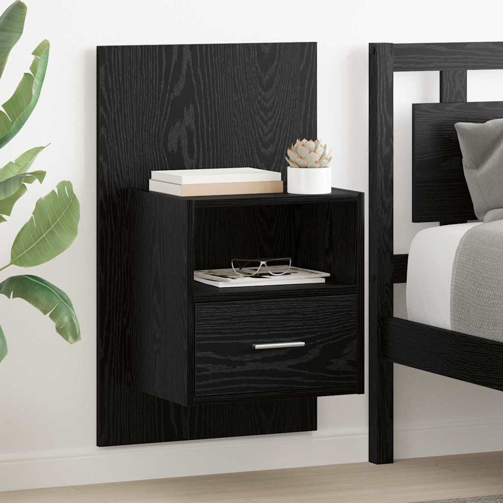 Bettschrank 2 pcs Schwarze Eiche 48,5 x 32,5 x 80 cm