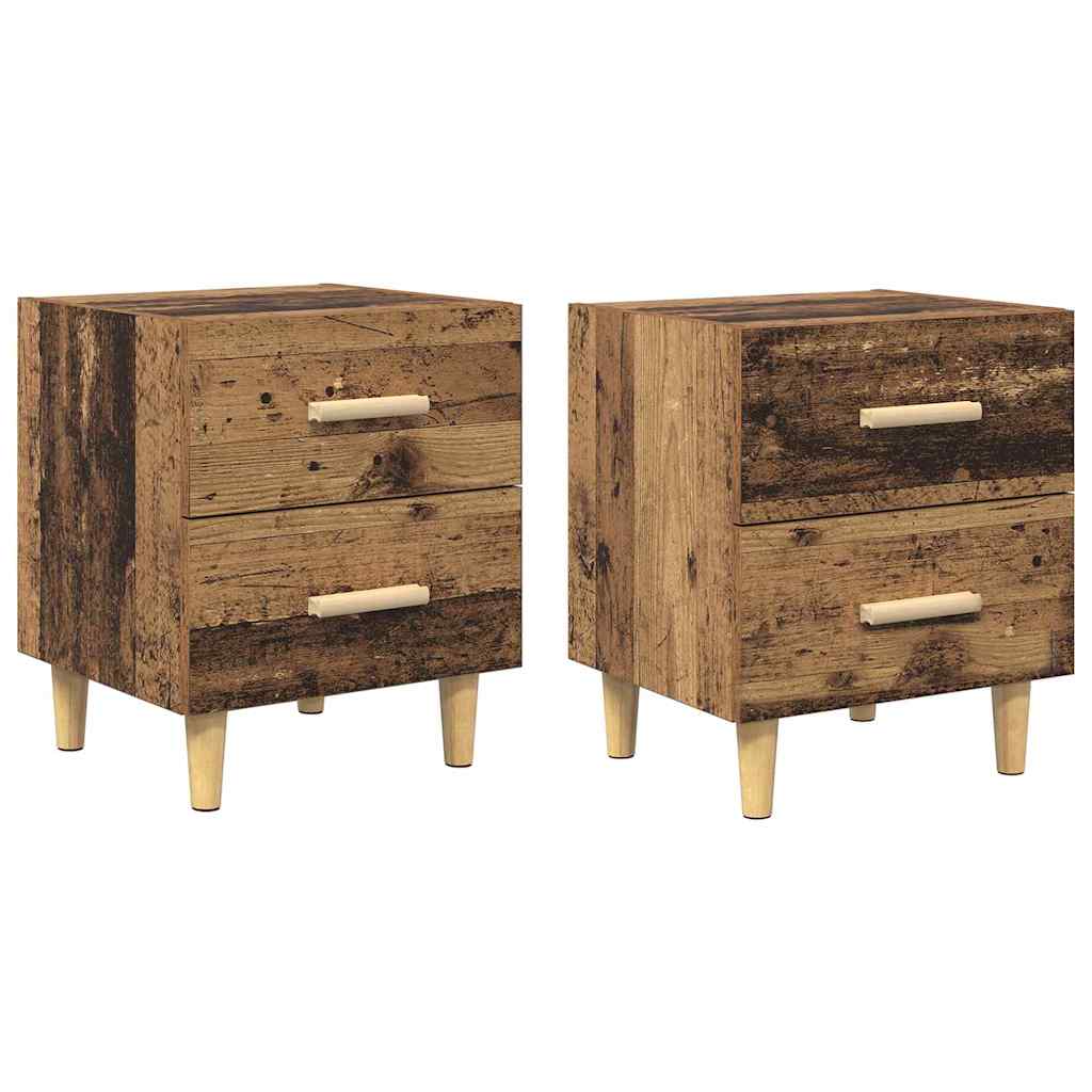 Bettschrank 2 pcs Altholz 40 x 35 x 47,5 cm Holzwerkstoff