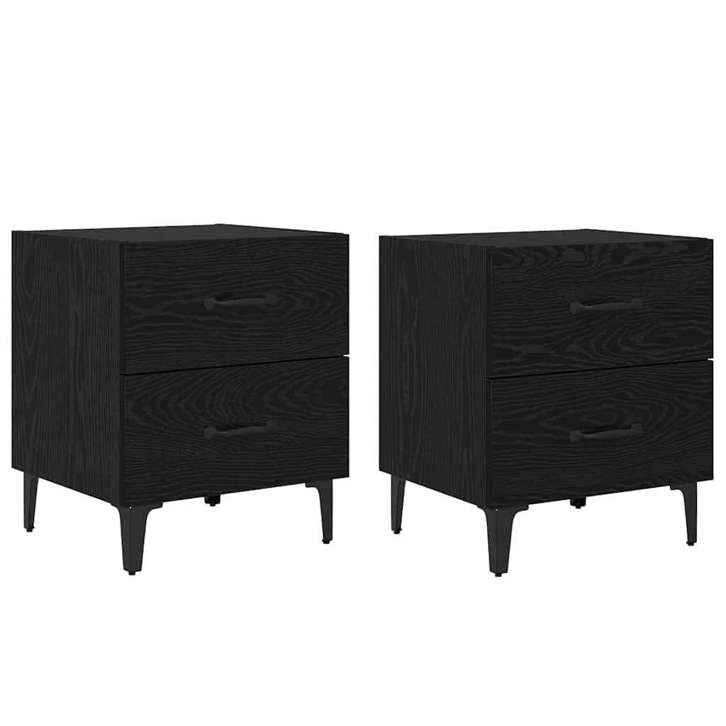 Bettschrank 2 pcs Schwarze Eiche 40 x 35 x 47,5 cm