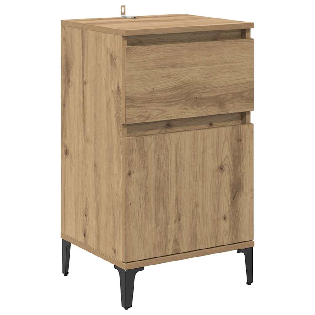 Nachttisch Eiche handwerklich 40 x 35 x 70 cm Holzwerkstoff