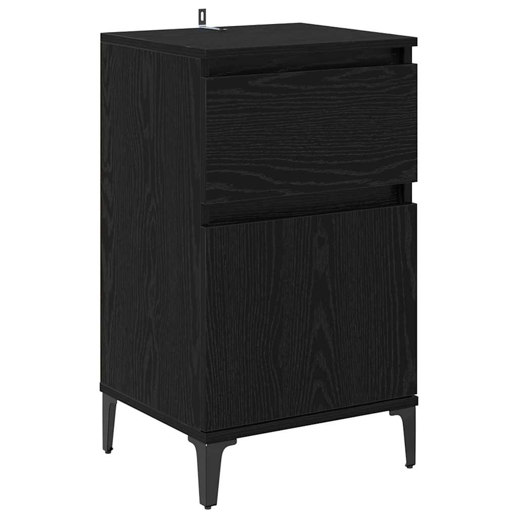 Nachttisch Schwarze Eiche 40 x 35 x 70 cm Holzwerkstoff