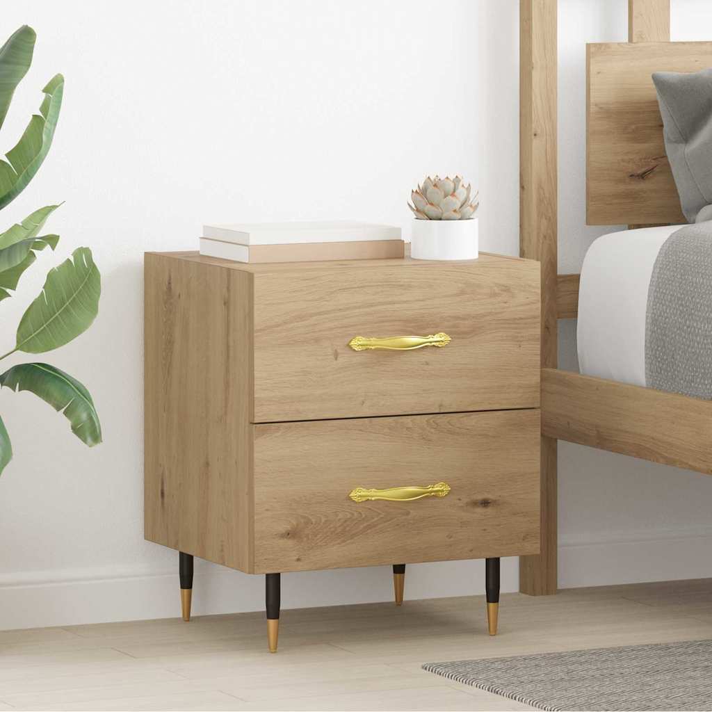 Nachttisch Eiche handwerklich 40 x 35 x 47,5 cm Holzwerkstoff