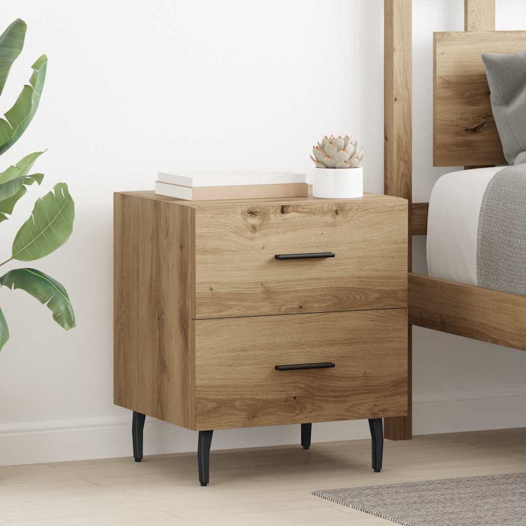 Nachttisch Eiche handwerklich 40 x 35 x 47,5 cm Holzwerkstoff
