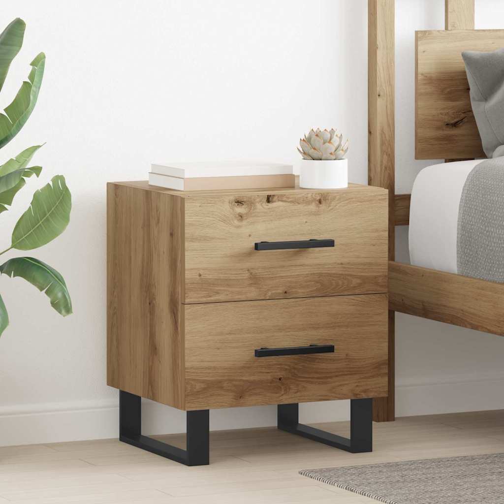 Nachttisch Eiche handwerklich 40 x 35 x 47,5 cm Holzwerkstoff