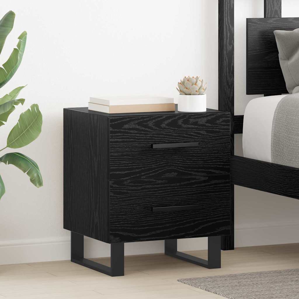 Nachttische 2 pcs Schwarze Eiche 40 x 35 x 47,5 cm
