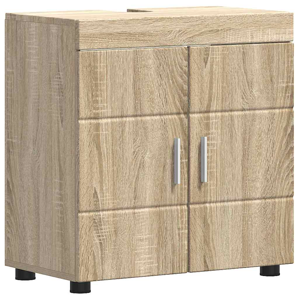 Badezimmer Waschbecken Schrank Sonoma Eiche 60 x 34 x 63 cm