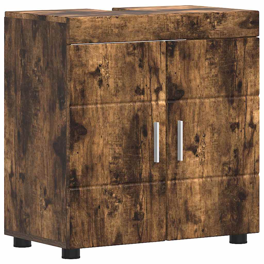 Badezimmer Waschbecken Schrank Räuchereiche 60 x 34 x 63 cm