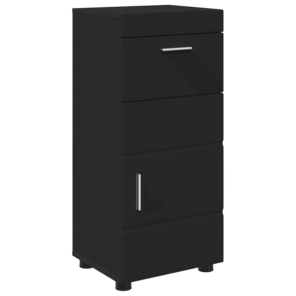 Badezimmer Schrank Schwarz 37 x 31,5 x 82 cm Holzwerkstoff