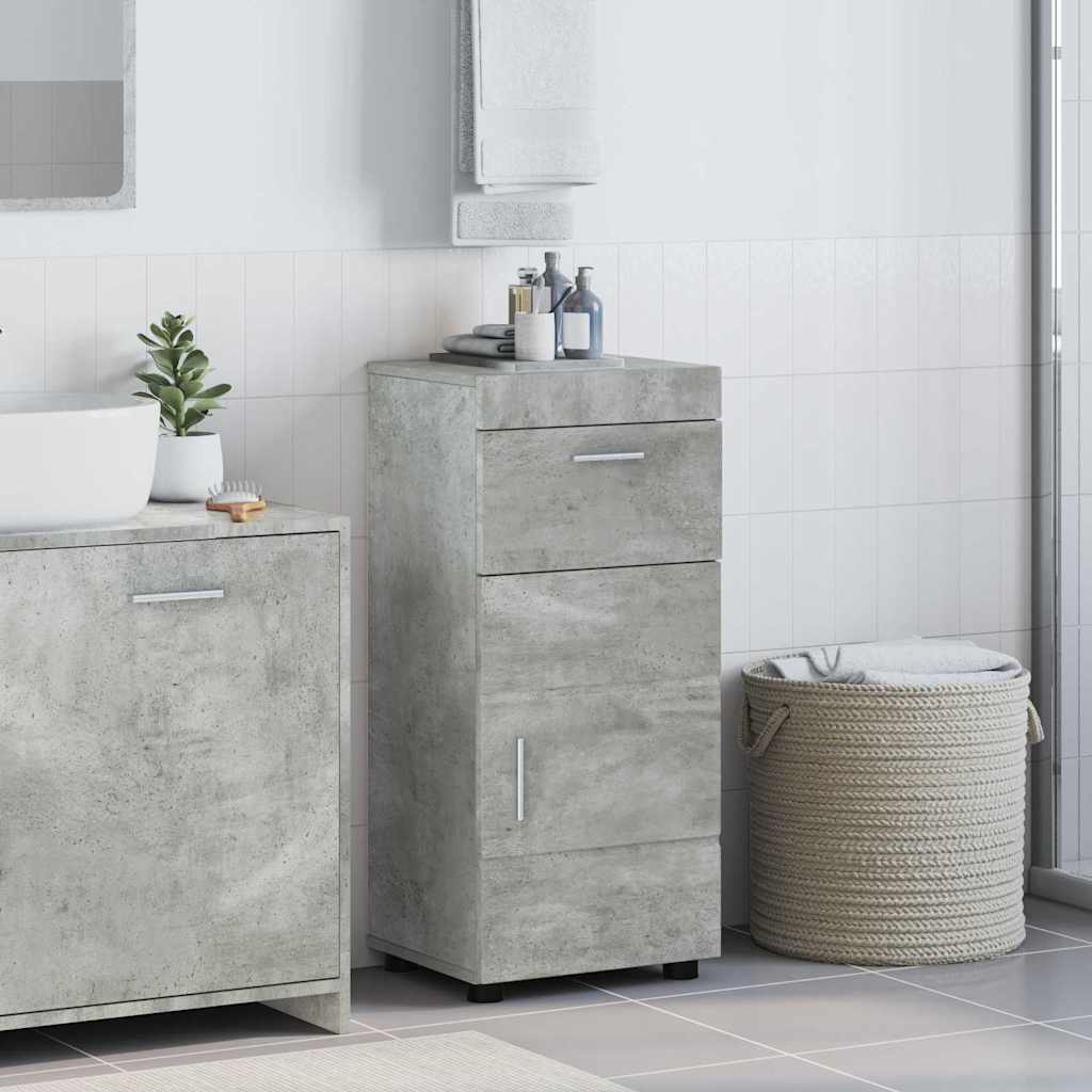Badezimmer Schrank Betongrau 37 x 31,5 x 82 cm Holzwerkstoff