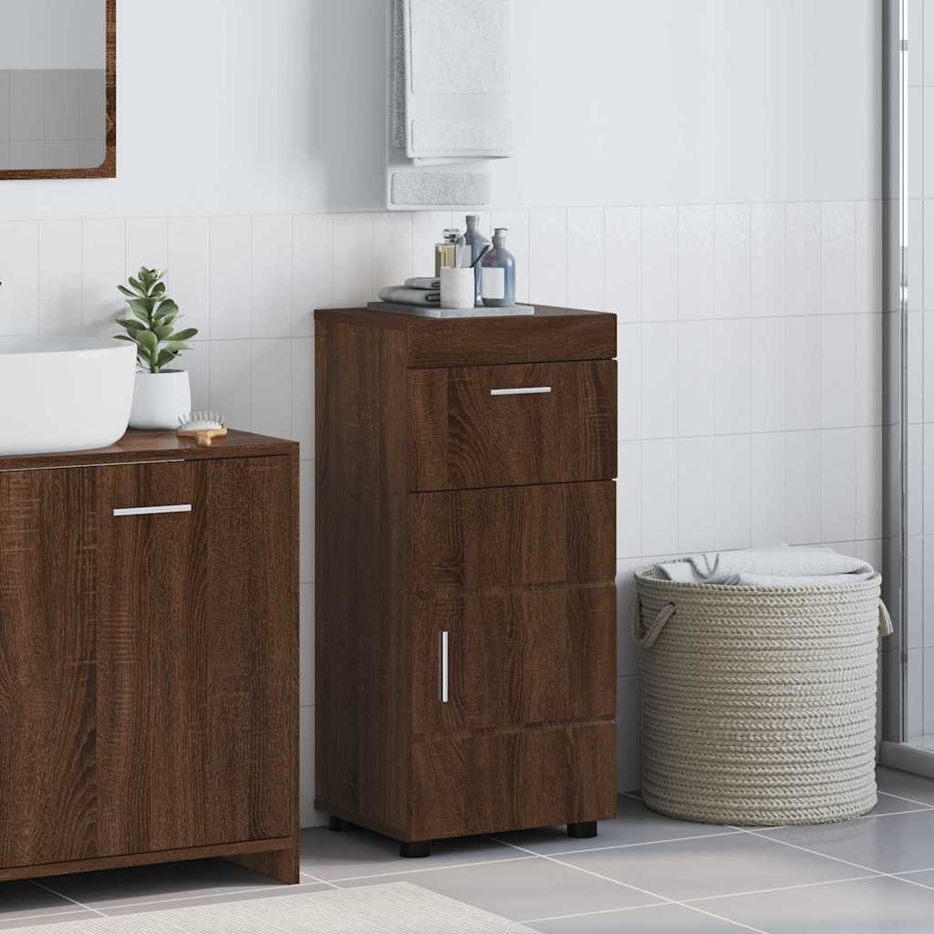 Badezimmer Schrank Braune Eiche 37 x 31,5 x 82 cm Holzwerkstoff