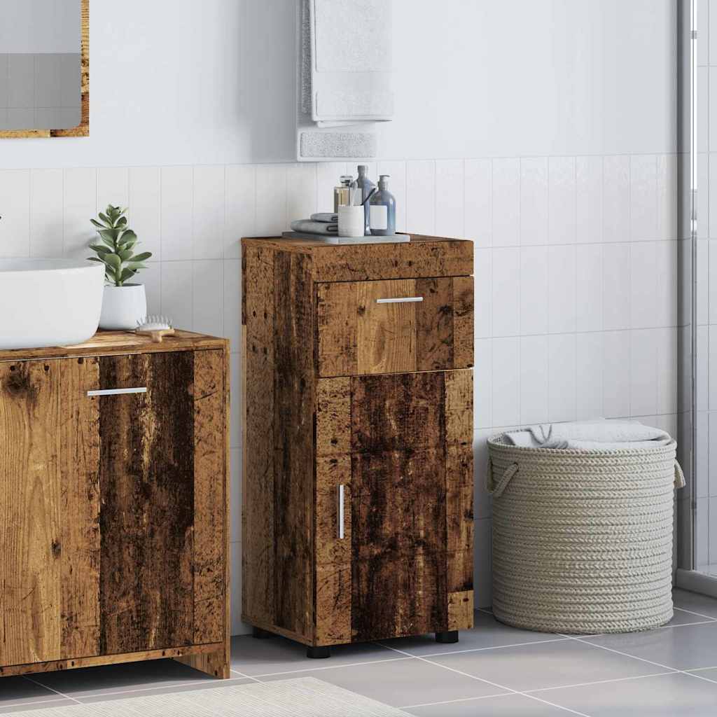 Badezimmer Schrank Altholz 37 x 31,5 x 82 cm Holzwerkstoff