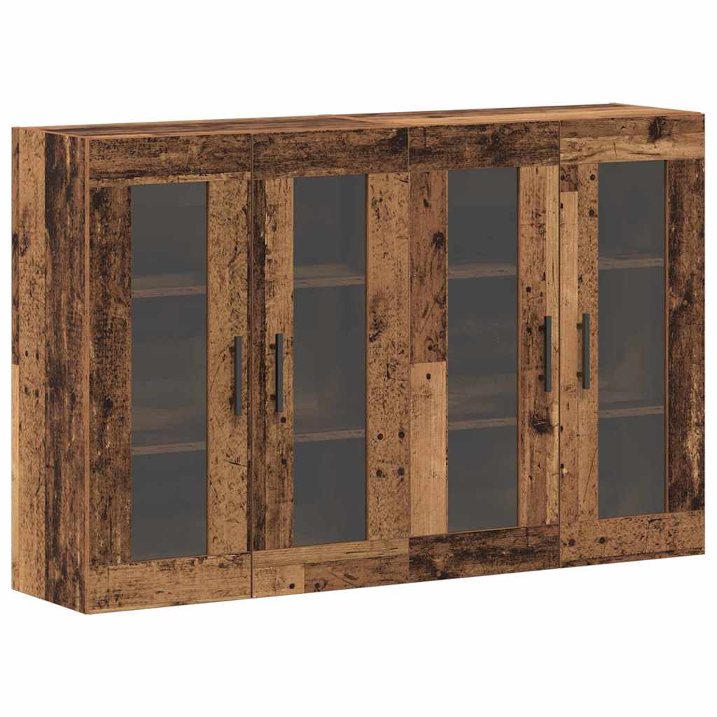 Wandmontierte Schränke 2 pcs Altholz 69.5 x 34 x 90 cm
