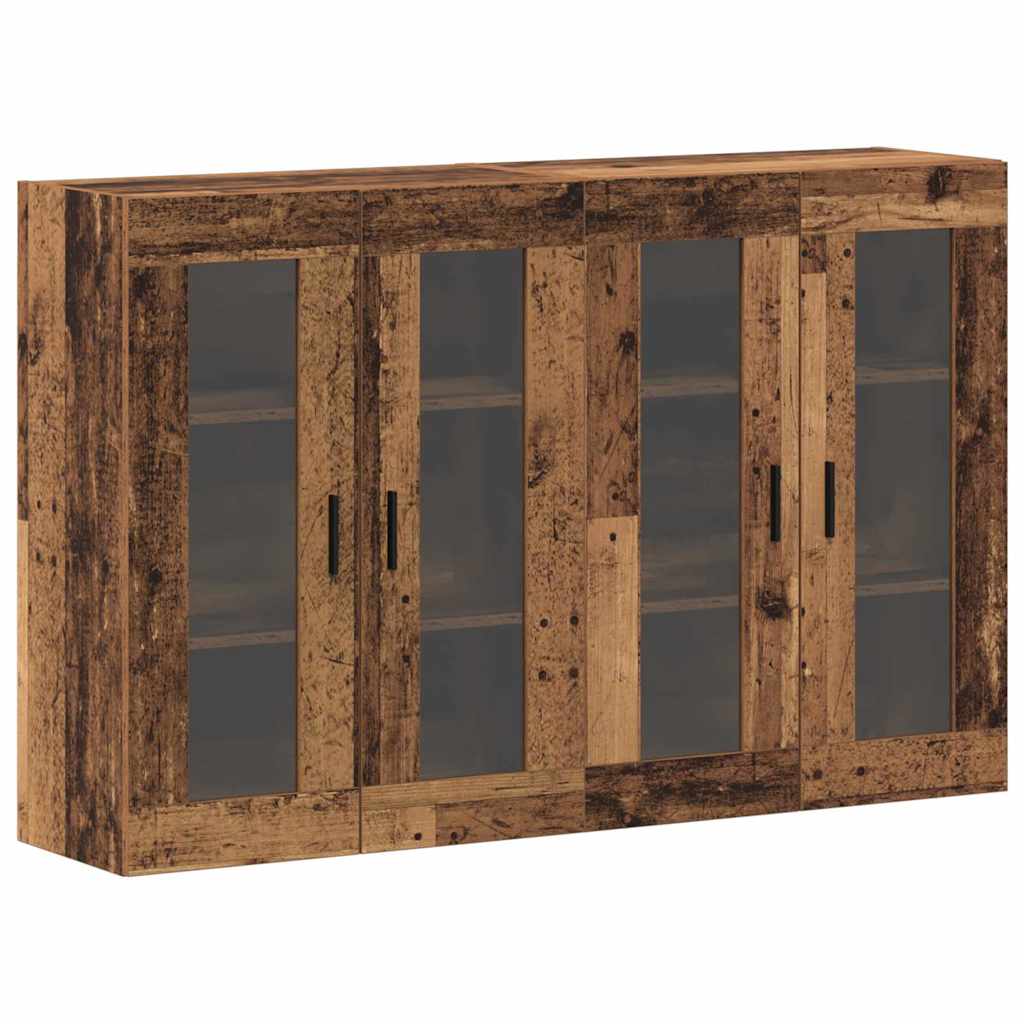 Wandmontierte Schränke 2 pcs Altholz 69.5 x 34 x 90 cm