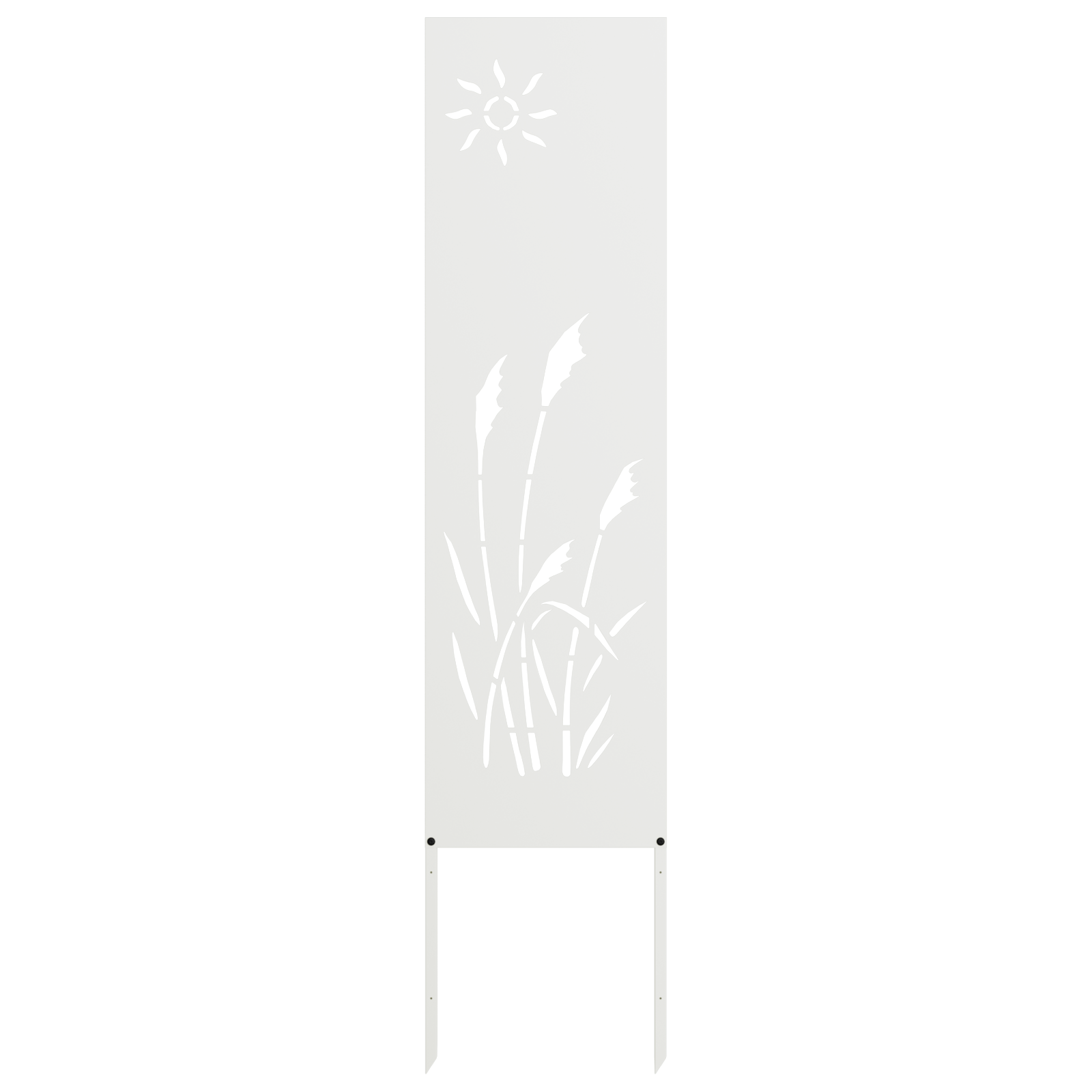 Garten dekoratives Panel Weiß 32 x 140 cm Kaltgewalzter Stahl