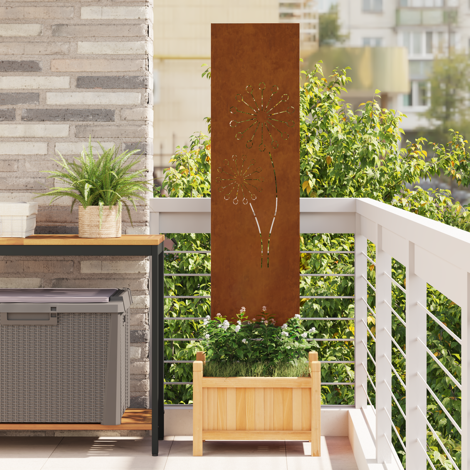 Garten dekoratives Panel Sonstiges Rostig 32 x 140 cm