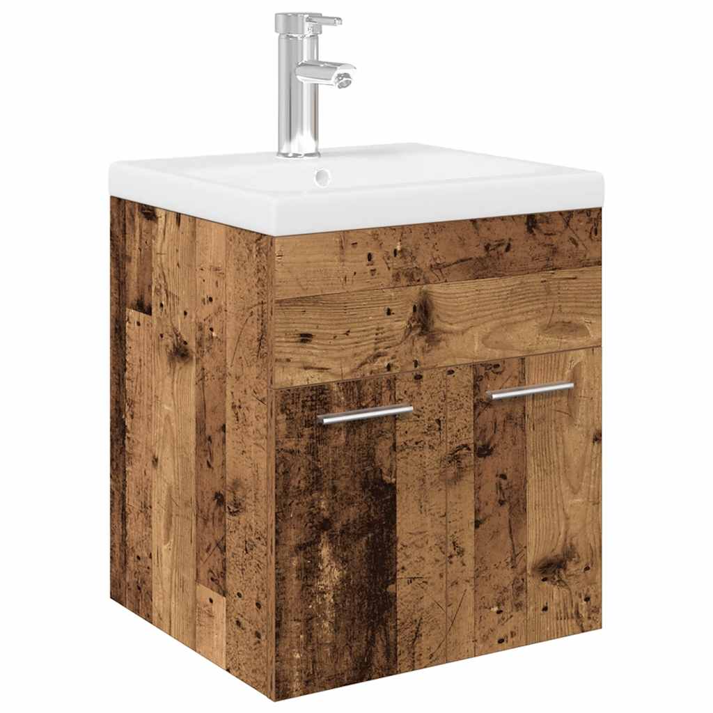 Modernes Badezimmer-Set mit Schrank, Spiegel und Aufbewahrung