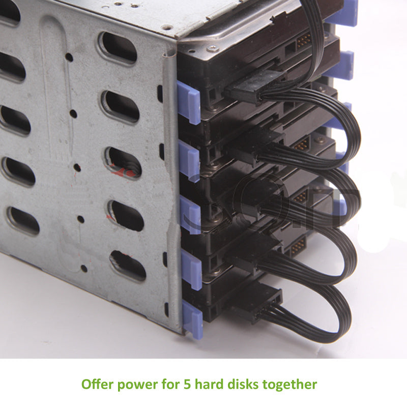 Molex 4pin IDE 1 to 5 SATA 15Pin Hard Drive Power Supply Spl