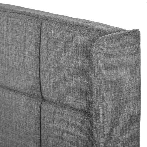 Linen Bed Frame Mit Federkernmatratze  Size140 X 200cm